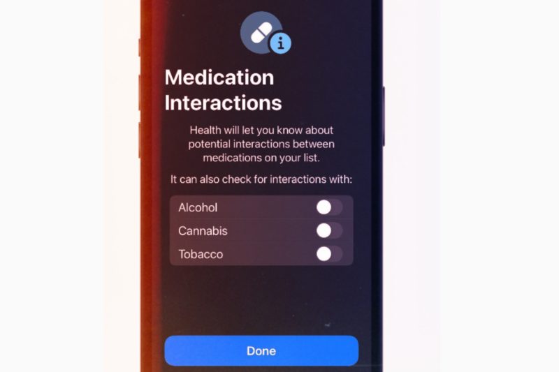 New iPhone Update takes Cannabis as a consideration in Health App